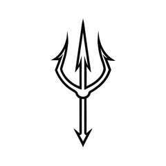 trident logo design Poseidon spear sea ocean weapo