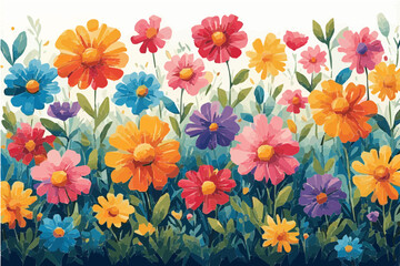 Obraz premium spring flowers background