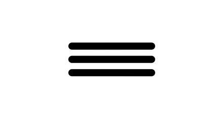 Hamburger menu with three lines animation