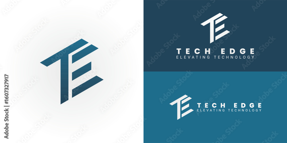 Fototapete modern initial te logo for technology and it features a clean geometric design that symbolically rep