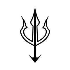 trident logo design poseidon spear sea ocean weapo
