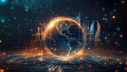 Globed digital network, data flow