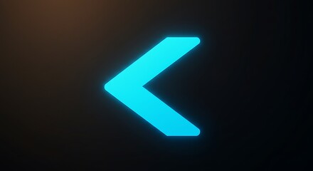 Back arrow with chevron left glow animation