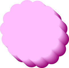 Pink sticker shape
