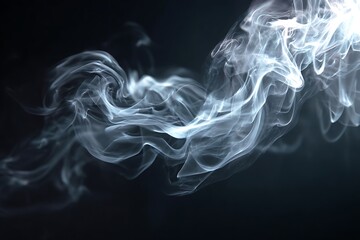 smoke on black background