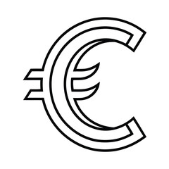 vector illustration of-a euro symbol
