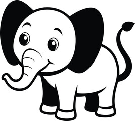 Naklejka premium baby elephant cartoon