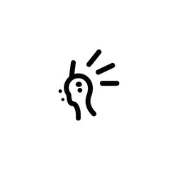 Fototapeta premium Light bulb illustration with spark and outline design on white background