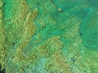 Lake Garda as a background photographed from the air with a drone