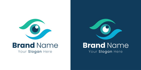 Obraz premium Modern Abstract Eye Logo Design for Vision Health and Wellness Services