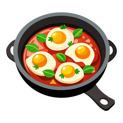 fried eggs in a pan