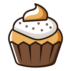 chocolate cupcake with cream