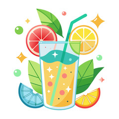 cocktail with lemon and lime