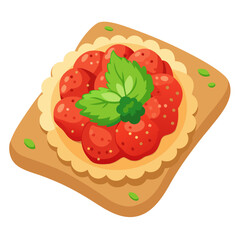 cake with strawberries