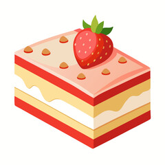 cake with strawberries