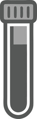 Gray Medical Test Tube Icon Graphic
