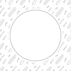 construction frame. doodle construction tool circle frame. hand drawn construction frame background. construction tool background