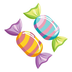 easter eggs on white background