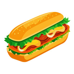 hamburger isolated on white background