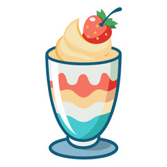 ice cream with strawberry