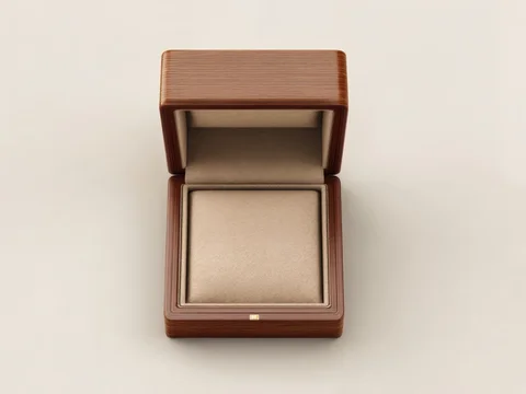 Elegant open jewelry box with soft velvet interior