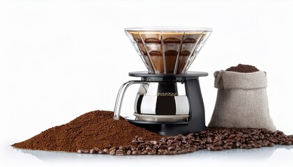 drip coffee machine isolated on white background