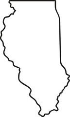 Michigan State Outline Map Silhouette