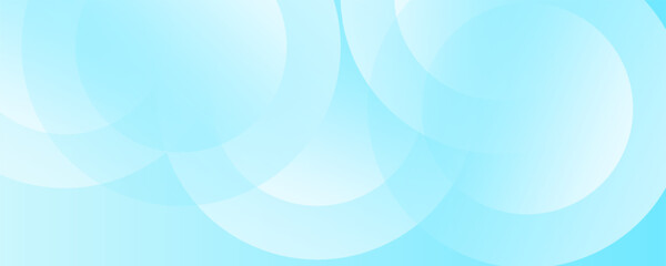 Minimalist banner background, pastel colorful, Light Blue gradations. Circle effect style geometric, abstract background. Vector Illustration