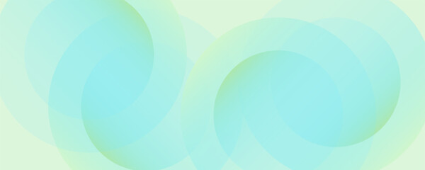 Minimalist soft Abstract Background in Gradient green and white Tones with Circles. Circle effect style geometric, abstract background.