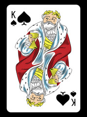 King of Spades playing card - Classic design.