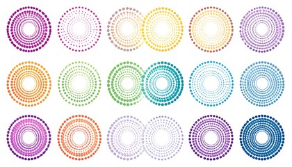 Colorful concentric circles