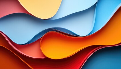Abstract wavy layers of vibrant colors (1)