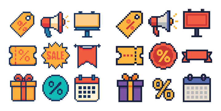 Colorful Ecommerce Icons