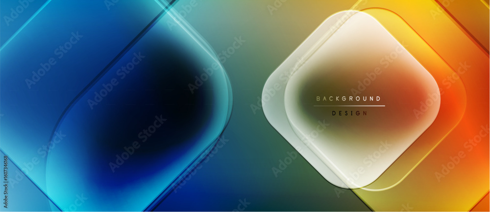 Aufkleber abstract geometric design. gradient colors blend, creating dynamic visual effect. modern background 