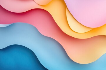 Abstract wavy layers of pastel colors (4)