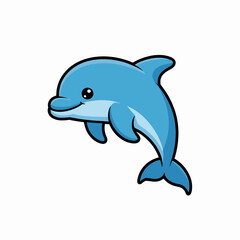 dolphin isolated on white