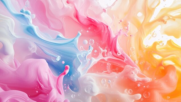 Abstract vibrant colors in motion, creating a dynamic splash art effect