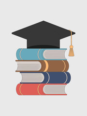 graduation cap and diploma