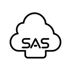 Cloud Computing SaaS Vector Icon Illustration | Digital Service Platform Artwork
