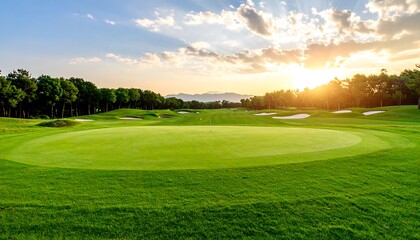 Lush golf course at sunset (4)