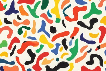 Abstract pattern of colorful, irregular shapes