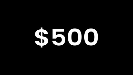 Growing concept Dollar is rising up with money, 0 dollar to 500 dollar making. A success story of making 500 dollars from 0 dollar.