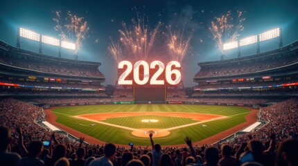 Excitement fills packed baseball stadium as 2026 approaches with cheers for upcoming sports events