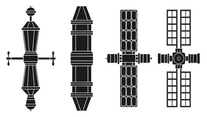 Naklejka premium Future Technology theme scientific instruments set art illustration