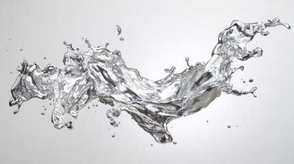 Abstract silver liquid splash