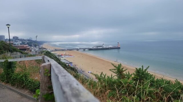 Peaceful Morning at Bournemouth Beach, UK

