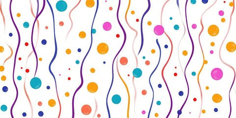 Abstract pattern with wavy lines and circles