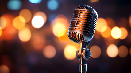 Ultra HD Timeless microphone photo a retro chrome microphone image vintage stylized broadcast microphone picture metallic microphone image metallic chrome color microphone image