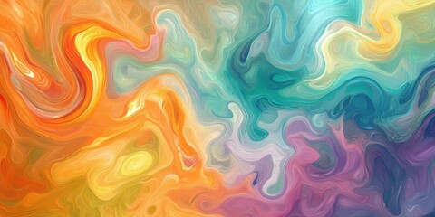 Abstract fluid art with swirling colors