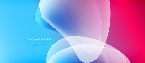 Abstract fluid shapes blend vibrant blue, purple, pink hues. Modern design suggests energy, movement, digital art. Background features soft gradients.